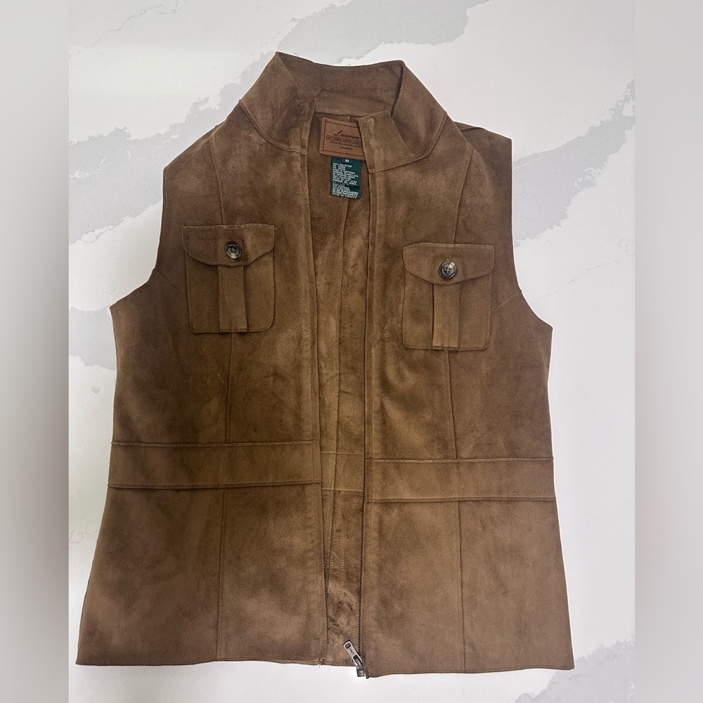 Ralph Lauren Brown Suede Vest